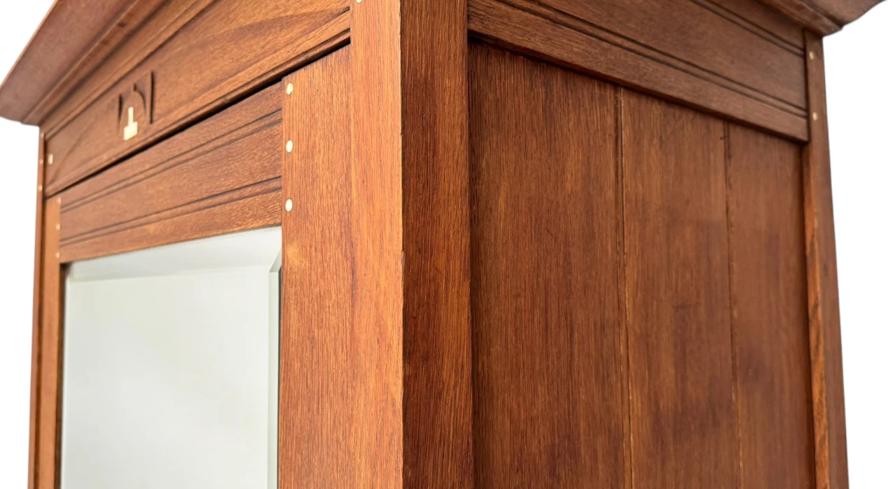 Arts & Crafts One-Door Armoire or Wardrobe Onder den Sint Maarten Style, 1900s